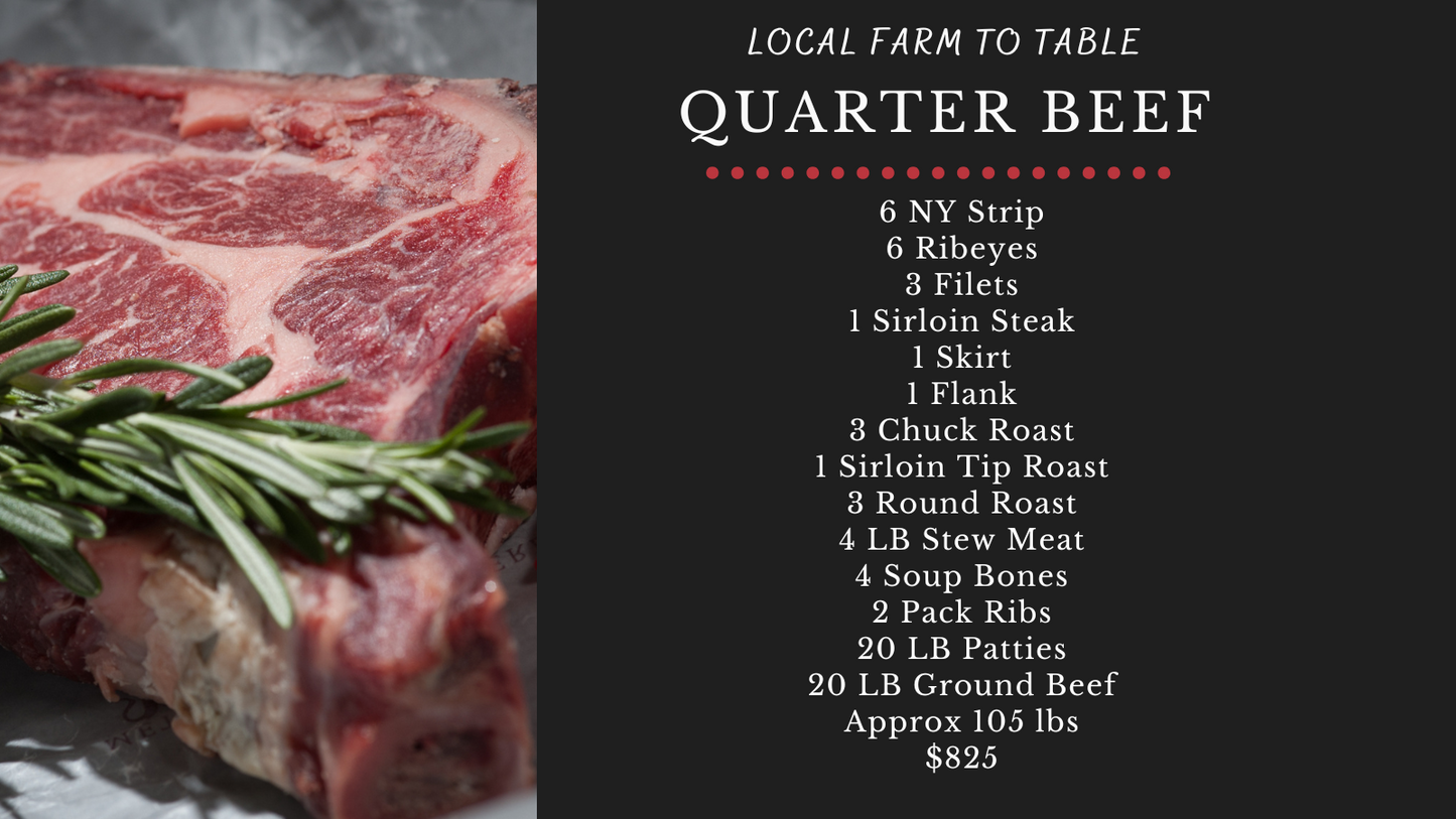 1/4 Beef Deposit September 2025 Processing Date - Squaw Grove Farms